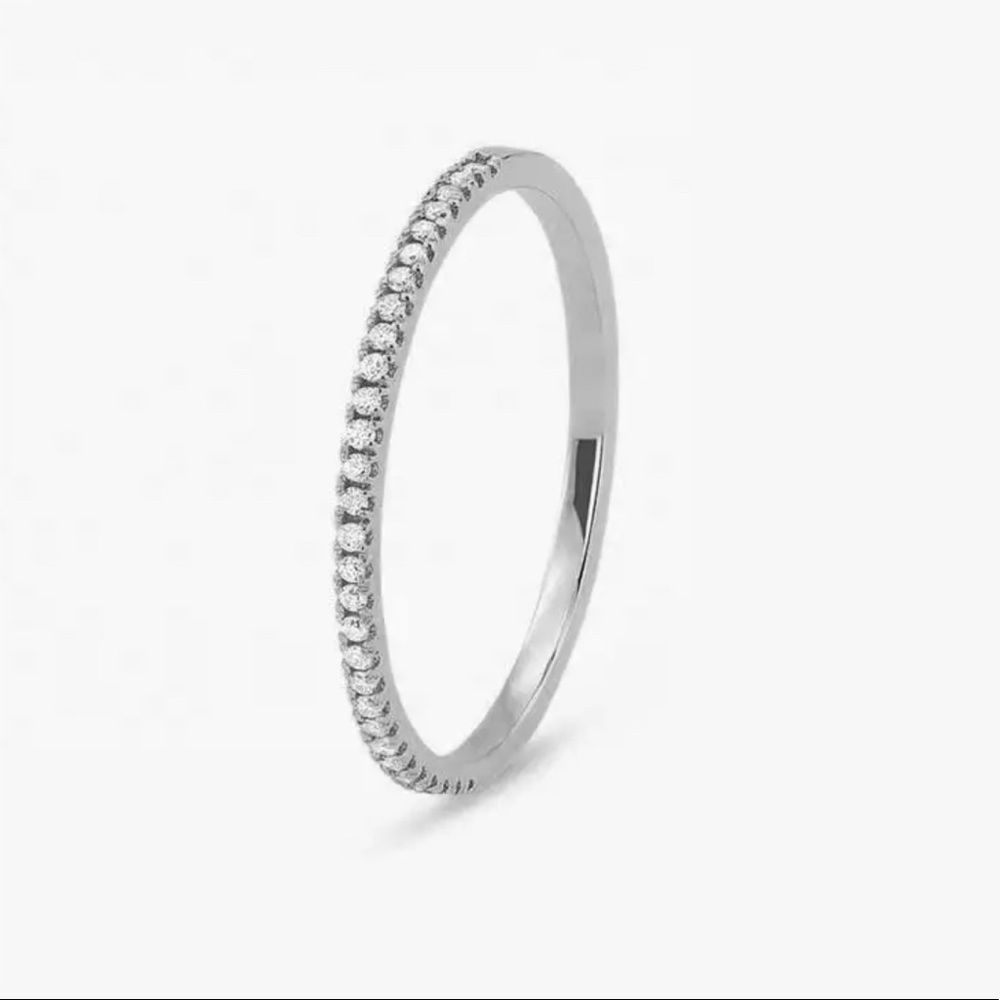 ✨Silver Dainty Stackable Band✨ - Picture 4 of 7